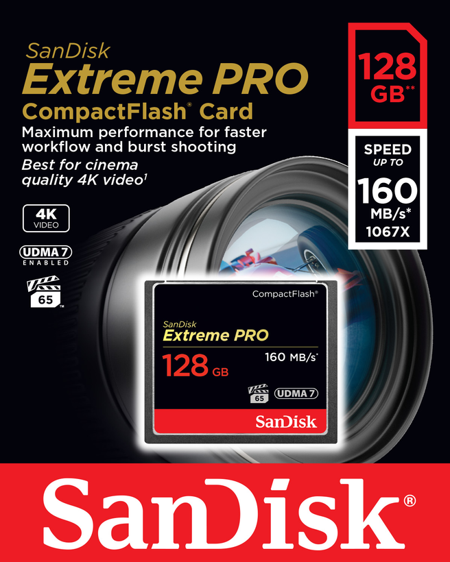 CF karta SanDisk Extreme Pro 128 GB