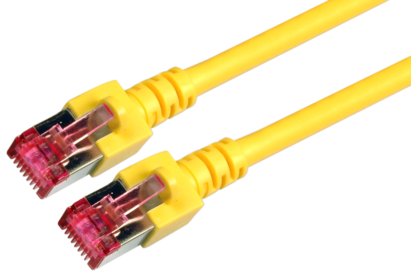 Câble patch RJ45 S/FTP Cat6 30 m jaune