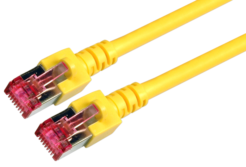 Câble patch RJ45 S/FTP Cat6, 7,5m, jaune