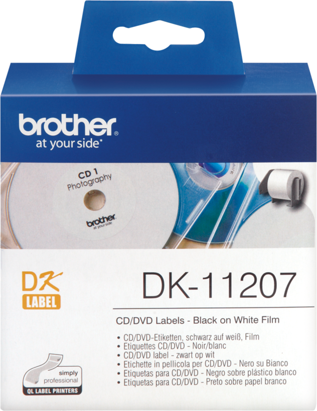 Étiquettes rondes CD/DVD Brother, blanc
