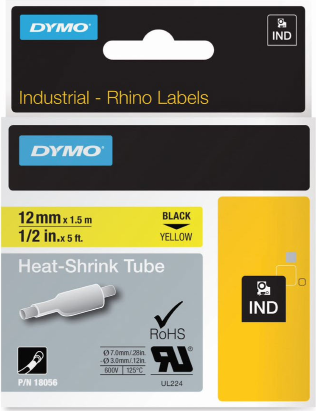 DYMO Rhino Heat-shrink Tube 12mm