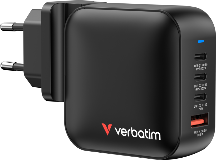 Verbatim 4-port GaN Wall Charger 100W