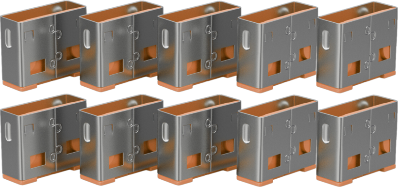 LINDY USB-A Port Blocker 10x Orange
