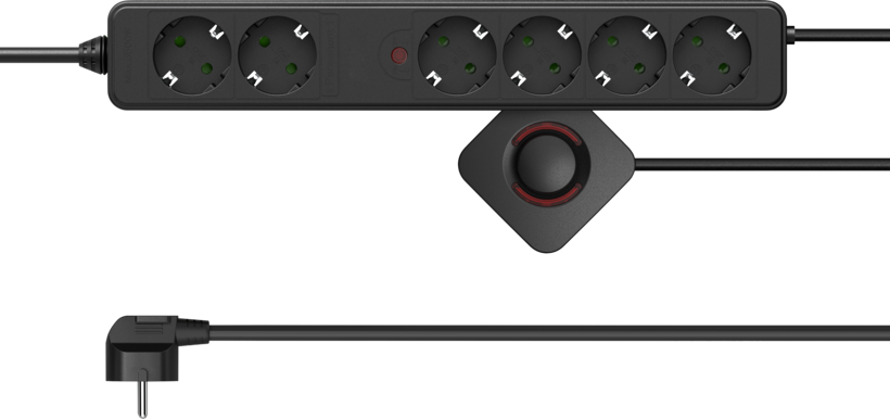 Power Strip 6-way 1.5m Foot Switch