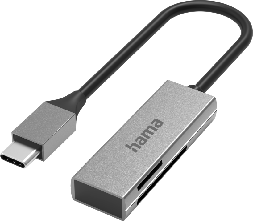 Lecteur carte USB-C Hama Alu SD/microSD