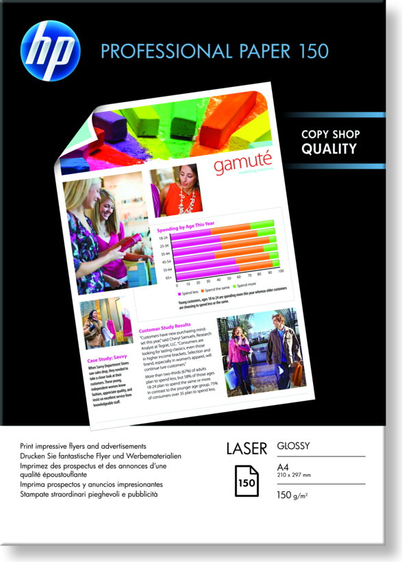 Papel láser brillante HP CG965A 150