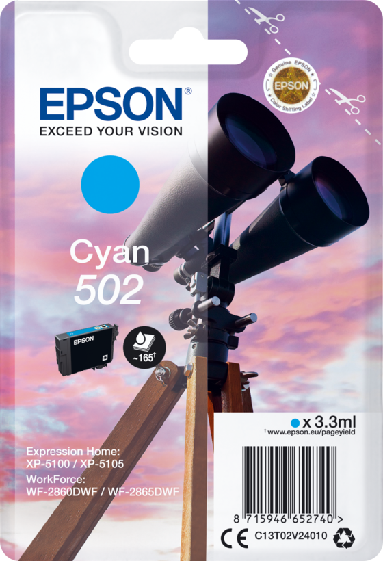 Epson 502 Ink Cyan