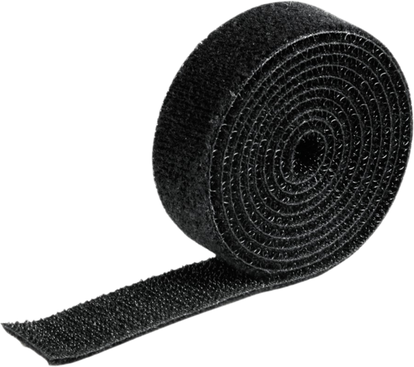 Klett-Kabelbinder Rolle 1m schwarz