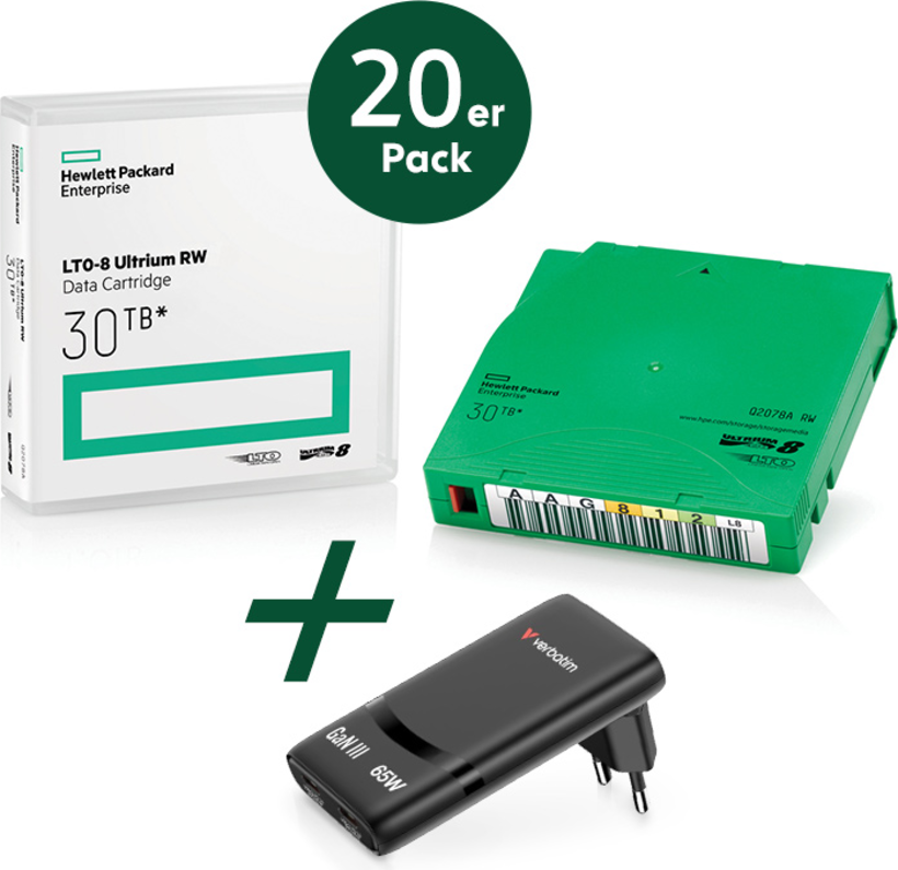 HPE LTO-8 Tape + Label PROMO 20 St
