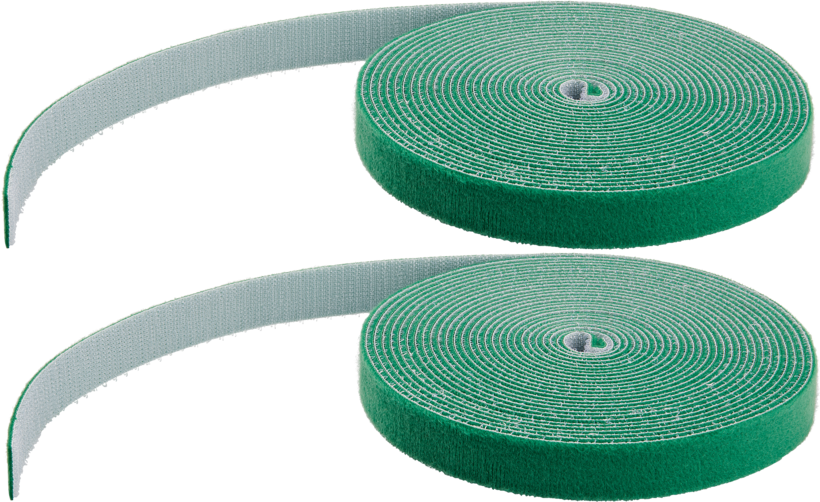 Rouleau serre-câble scratch 15 m vert 2x