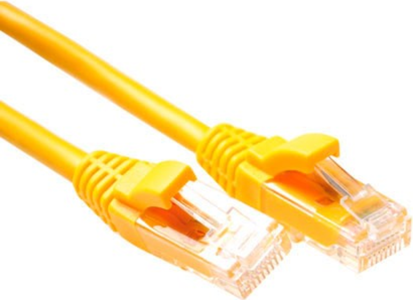 Patch Cable RJ45 U/UTP Cat6a 0.5m Yellow