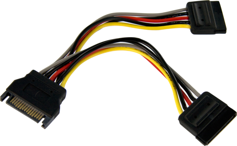Power Adapter SATA/m - 2x SATA/f 0.15m