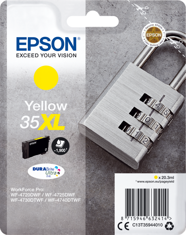 Encre Epson 35XL, jaune