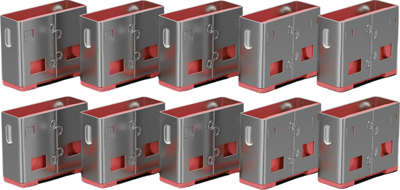 USB-A Port Blocker Pink 10-pack
