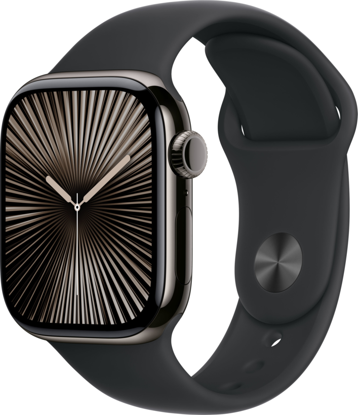 Apple Watch S10 LTE 42mm Titanium schief