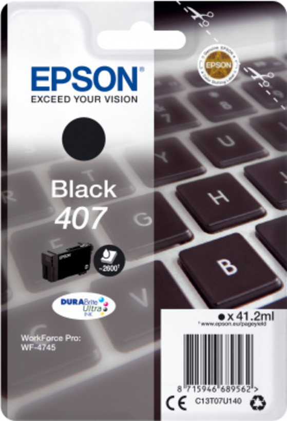 Encre Epson 407, noir