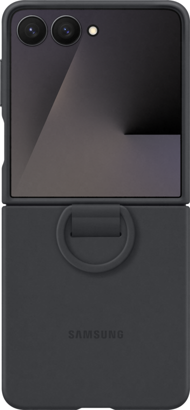 Samsung Z Flip7 Silicone Ring Case Black