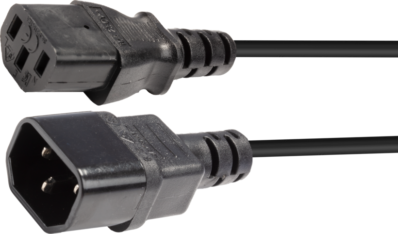 Netzkabel C13 - C14 1 m schwarz