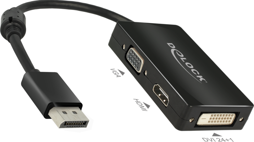 Adaptateur Delock DP - HDMI/DVI-D/VGA