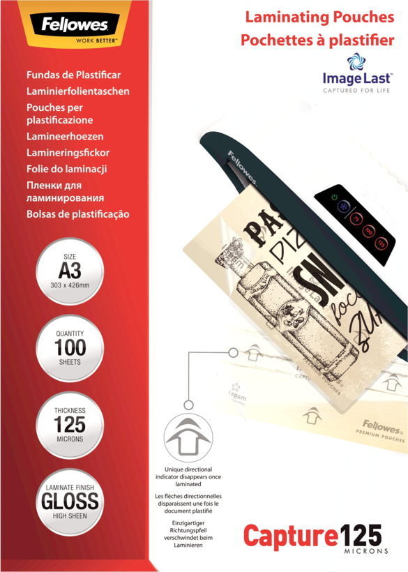 Fellowes A3 125µ Laminating Pouches x100