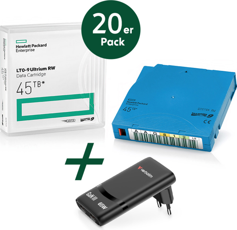 HPE LTO-9 Tape + Label PROMO 20 St