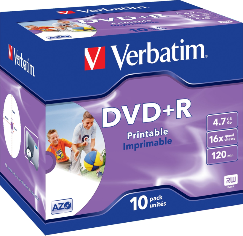 DVD+R 4,7Go Verbatim 16x jet encre jc 10