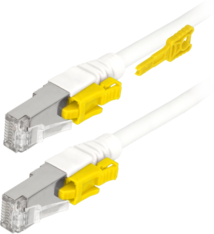 Patch Cable RJ45 S/FTP Cat6a 1m White