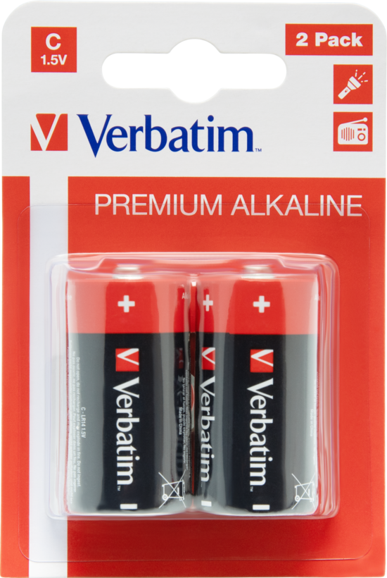 Verbatim LR14 Alkaline Battery 2-pack