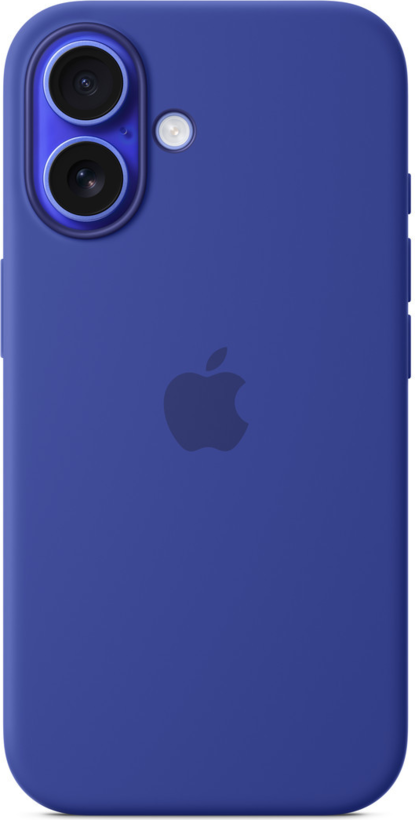 Coque silicone iPhone 16, outremer