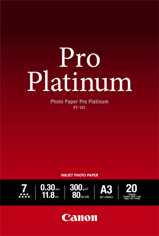 Canon PT-101 Pro Platinum A3 Photo Paper