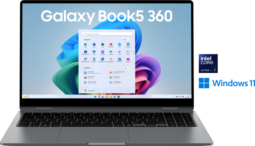 Samsung Book5 360 U7 16/512Go, gris