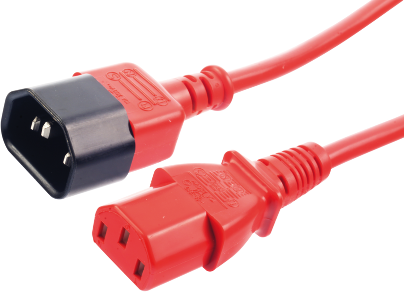 Netzkabel C13 - C14 2 m rot