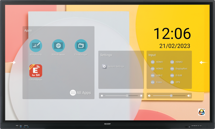 Sharp PN-LC752 Touch Display