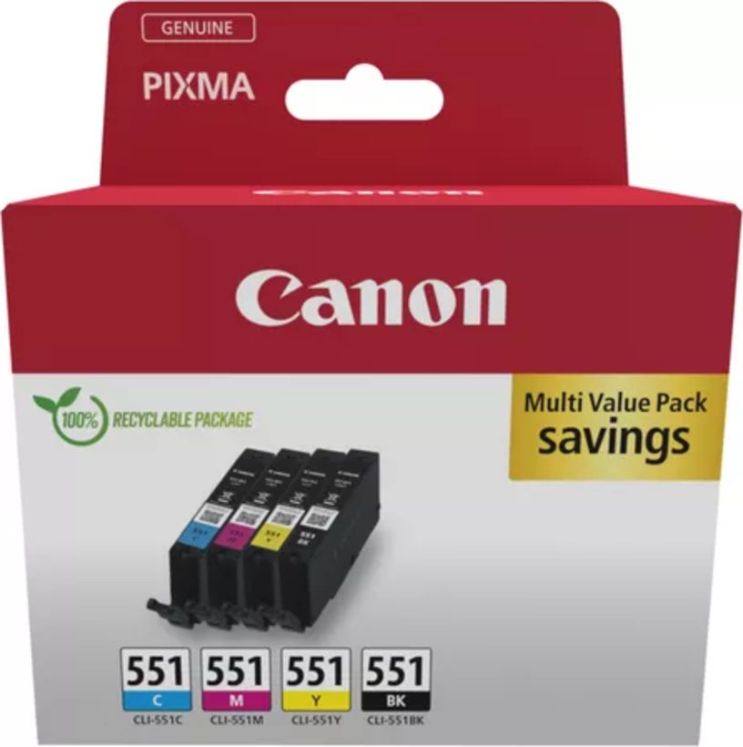 Canon CLI-551 Ink C/M/Y/BK Multip.