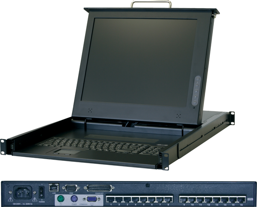 RackMaster TFT Console CAT5+16Port KVM