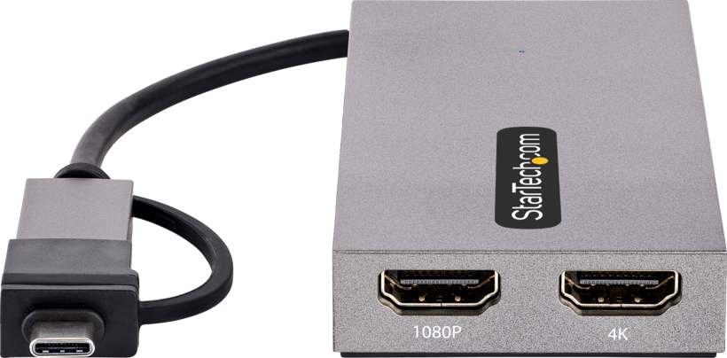 Adapter USB-A+C/m - 2x HDMI/f