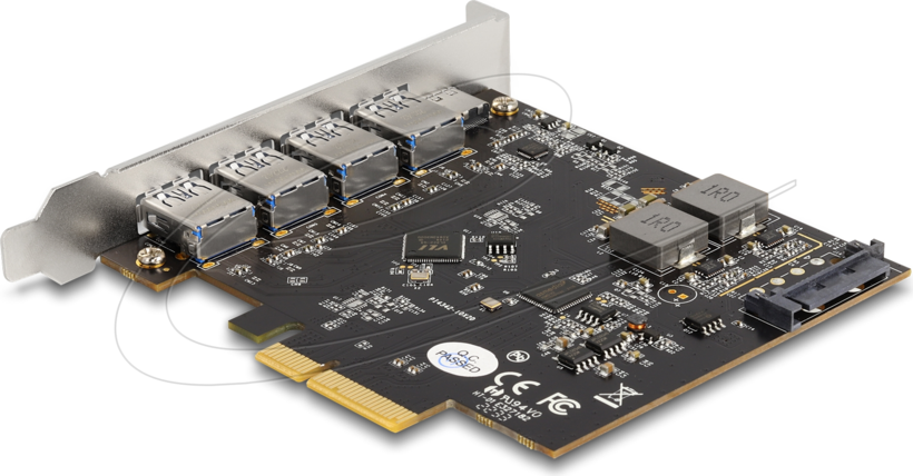 Delock PCIex4 zu USB Typ C und A Karte