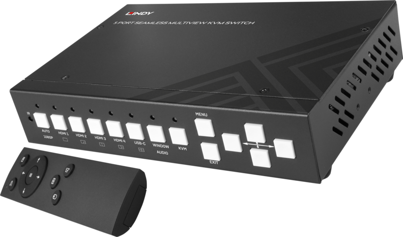 Switch KVM LINDY HDMI/tipo C 5 puertos