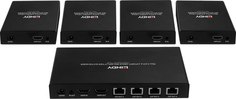 Répartiteur-émetteur HDMI Lindy 1:4 70 m