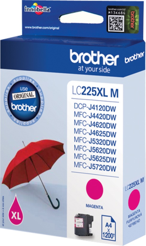 Tusz Brother LC-225XLM, magenta