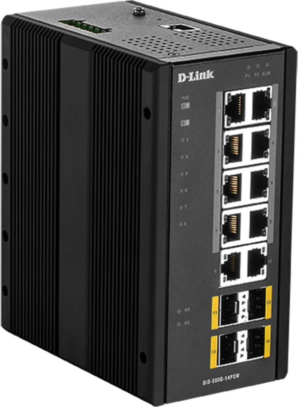 D-Link DIS-300G-14PSW PoE Industr.Switch