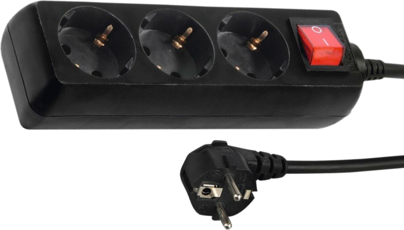 Power Strip 3-way 1.4m w/ Switch