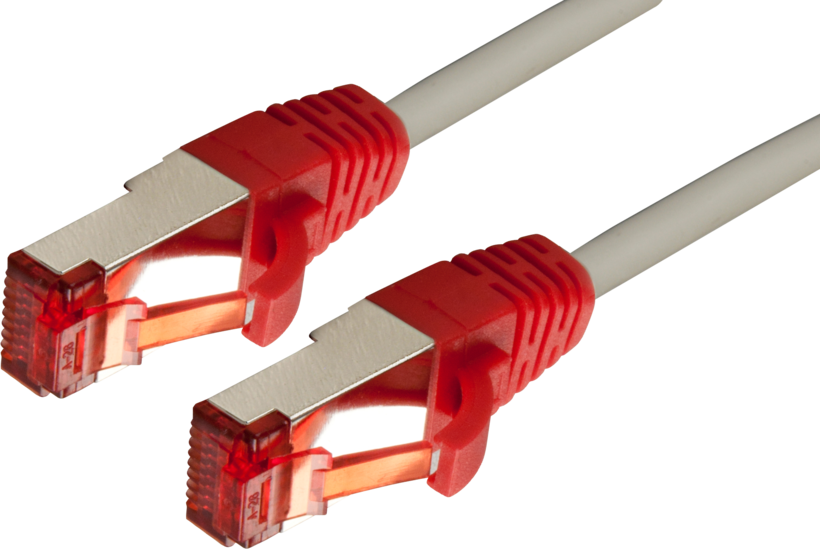 Patch Cable RJ45 (X) S/FTP Cat6 2m Gr/Rd