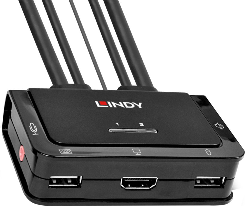 LINDY KVM-Switch Cable HDMI 2-Port