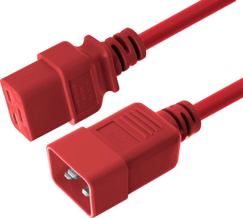 Power Cable C20 - C19 1m Red