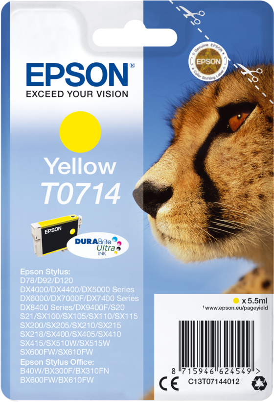 Encre Epson T0714, jaune