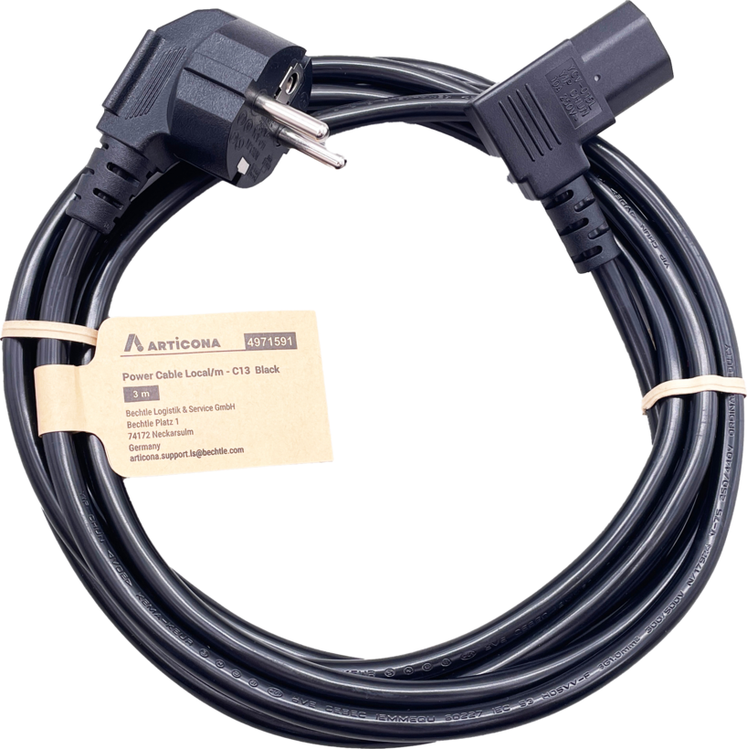 Kabel zasilający C13, 3 m, czarny