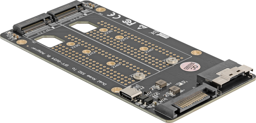 Delock SFF-8654 - 2xM.2 NVMe Converter