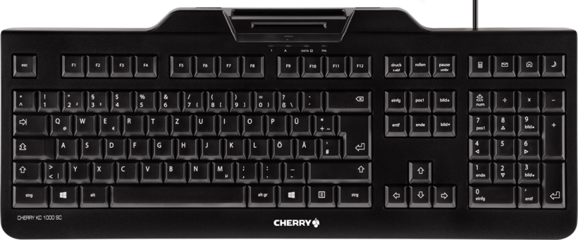 Teclado CHERRY KC 1000 SC Security negro