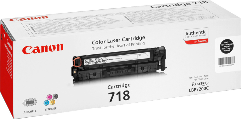 Toner Canon 718 BK, czarny